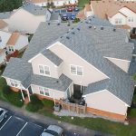 aerial view residential roofing