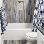 navy blue gray bathroom remodel